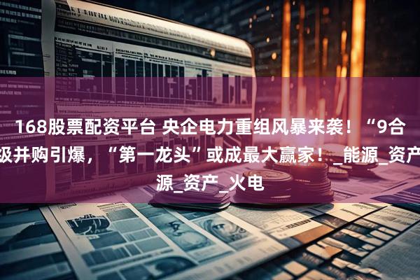 168股票配资平台 央企电力重组风暴来袭！“9合1”超级并购引爆，“第一龙头”或成最大赢家！_能源_资产_火电