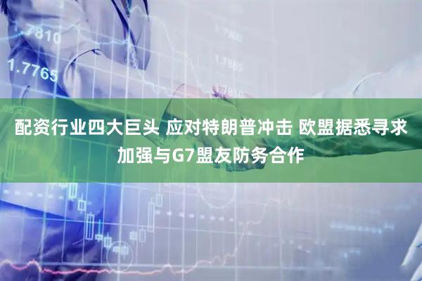 配资行业四大巨头 应对特朗普冲击 欧盟据悉寻求加强与G7盟友防务合作