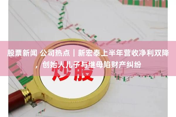 股票新闻 公司热点｜新宏泰上半年营收净利双降，创始人儿子与继母陷财产纠纷
